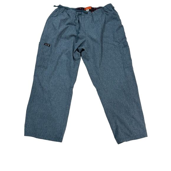 KOI Basics Petite 2X Blue Scrub Pants - Picture 1 of 4
